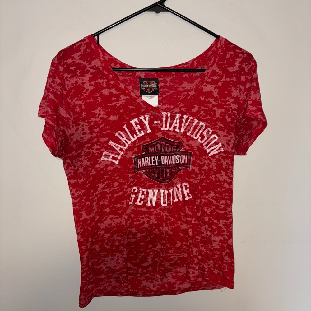 Harley Davidson Womens XL Lot of 3 Vintage Tee Tank Burnout Shirt (read desc) - Picture 7 of 13